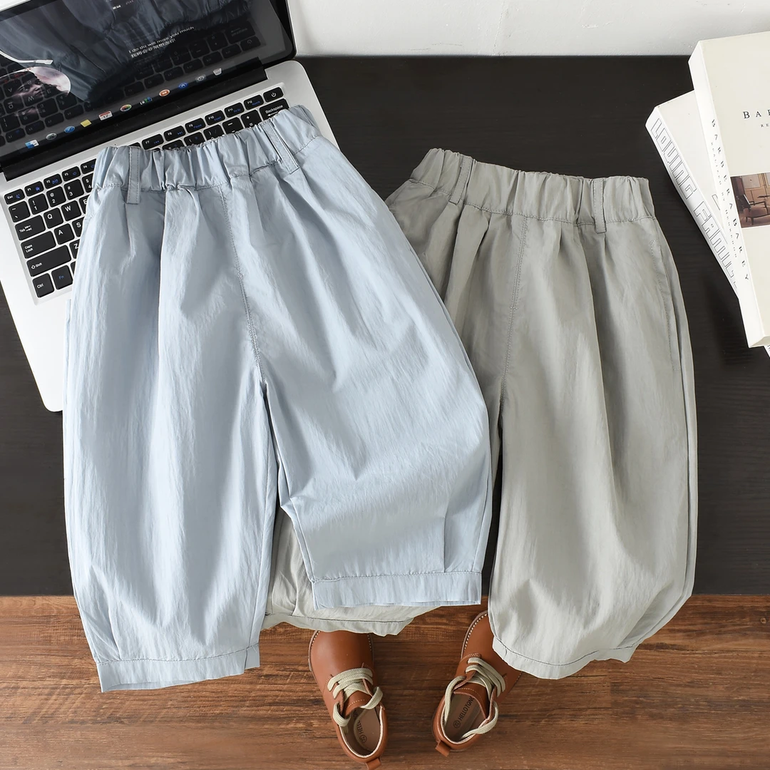 儿童裤子2025夏季新款男童运动裤夏款薄款透气防蚊裤小男孩休闲裤