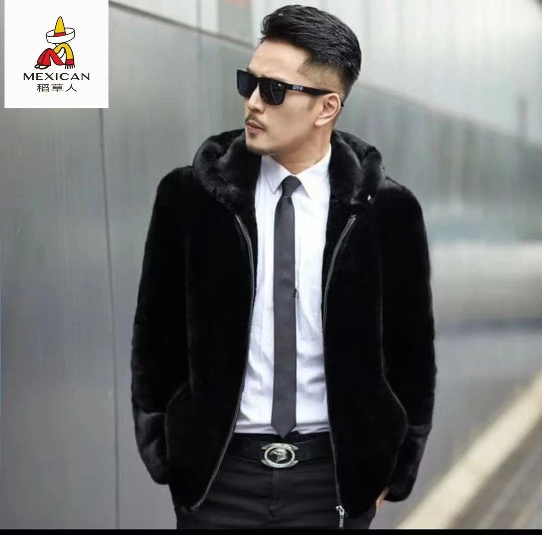 [小娜专属]男款连帽冬季私人定制貂（羽绒内胆）