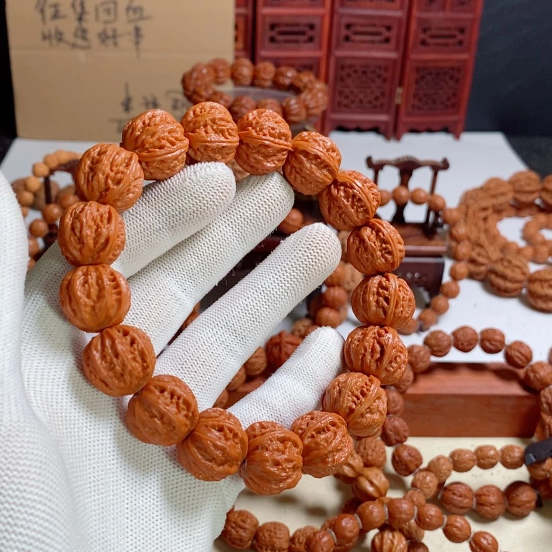 打***头文玩核桃手串尺寸18