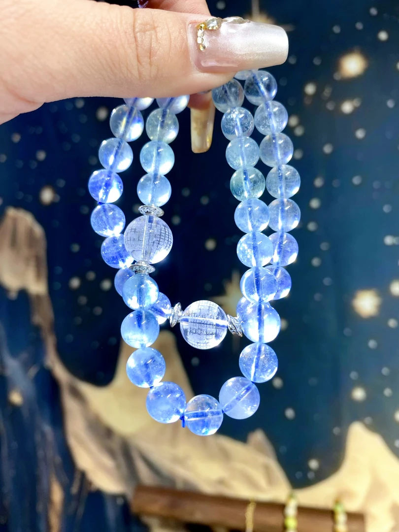 【晨星】01-150天然石散珠串珠项链手串女款男款多样性发货