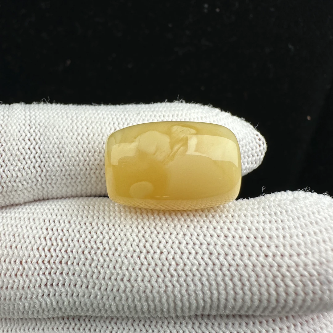 Y4999天然原矿蜜蜡 妖花桶珠14x19mm 2.5克抖音基地质检发货