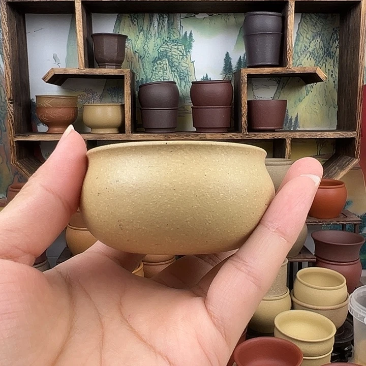 茶杯紫砂拙器甄选，纯原本矿。100号线