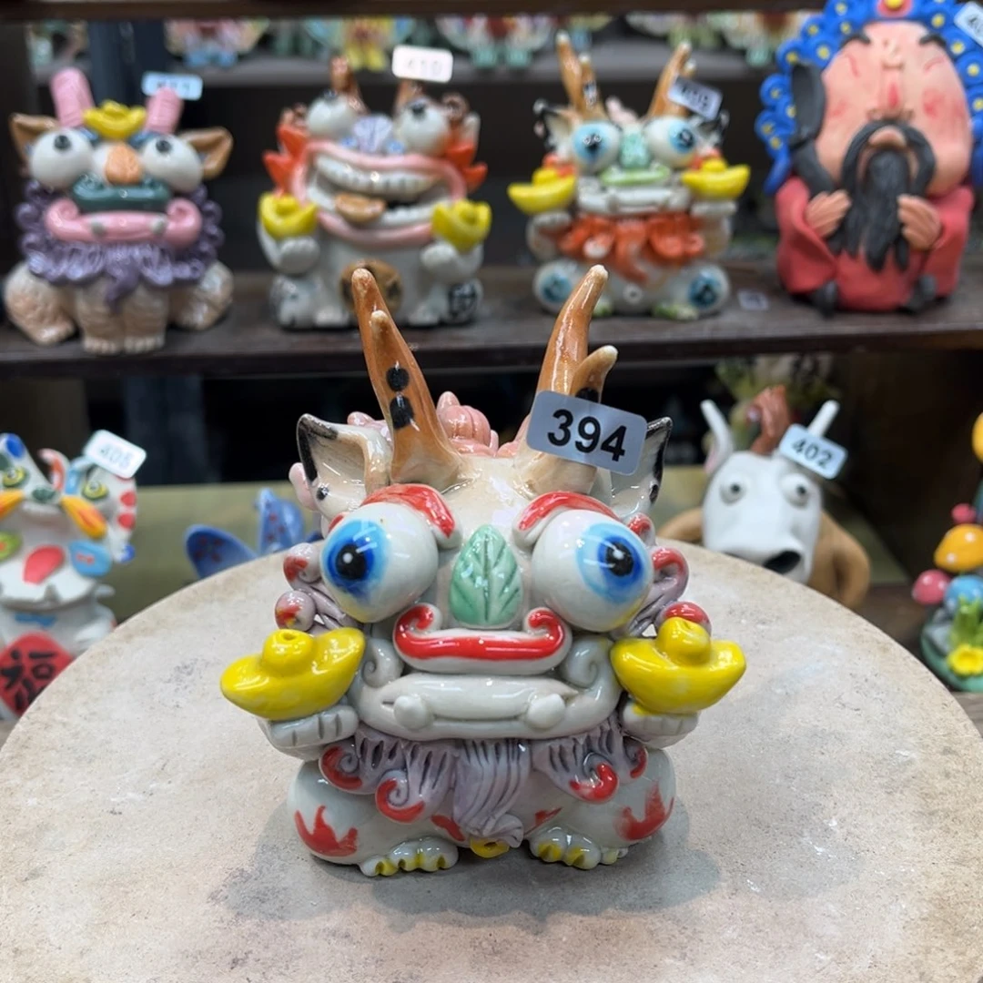 陶瓷纯手工抽象陶瓷摆件394