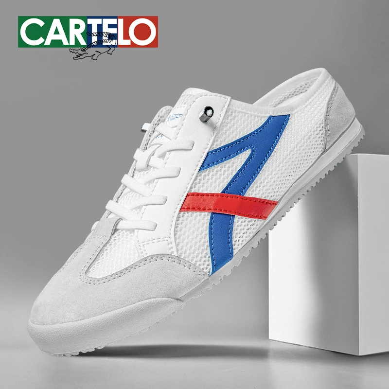 【网面半拖】卡帝乐鳄鱼秋季镂空透气休闲男鞋便捷懒人凉鞋潮流舒适