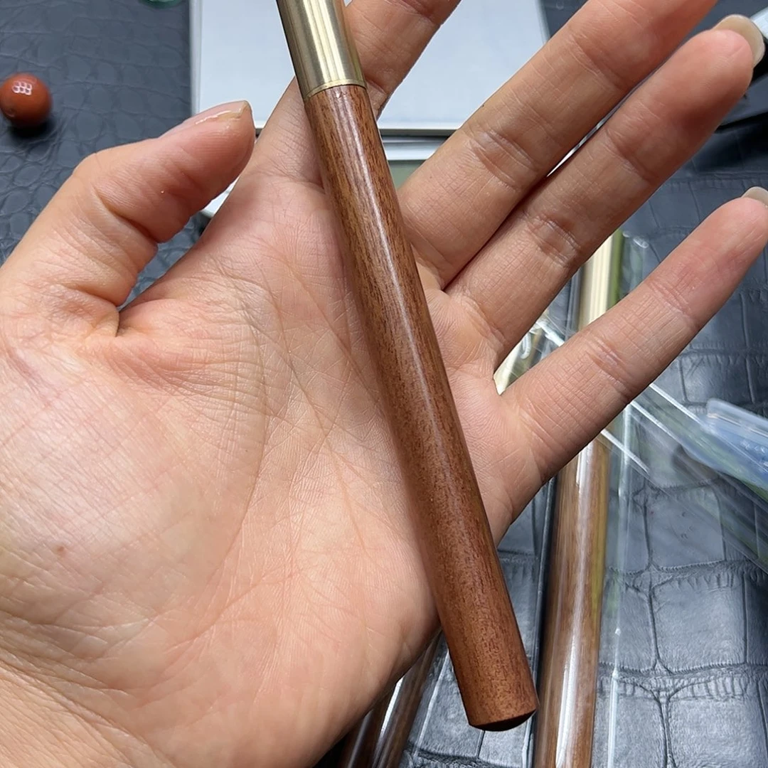 烟晶手链银S925镶嵌黄花梨笔