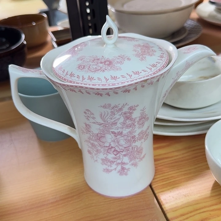 陶瓷花丝粉茶壶qqqq