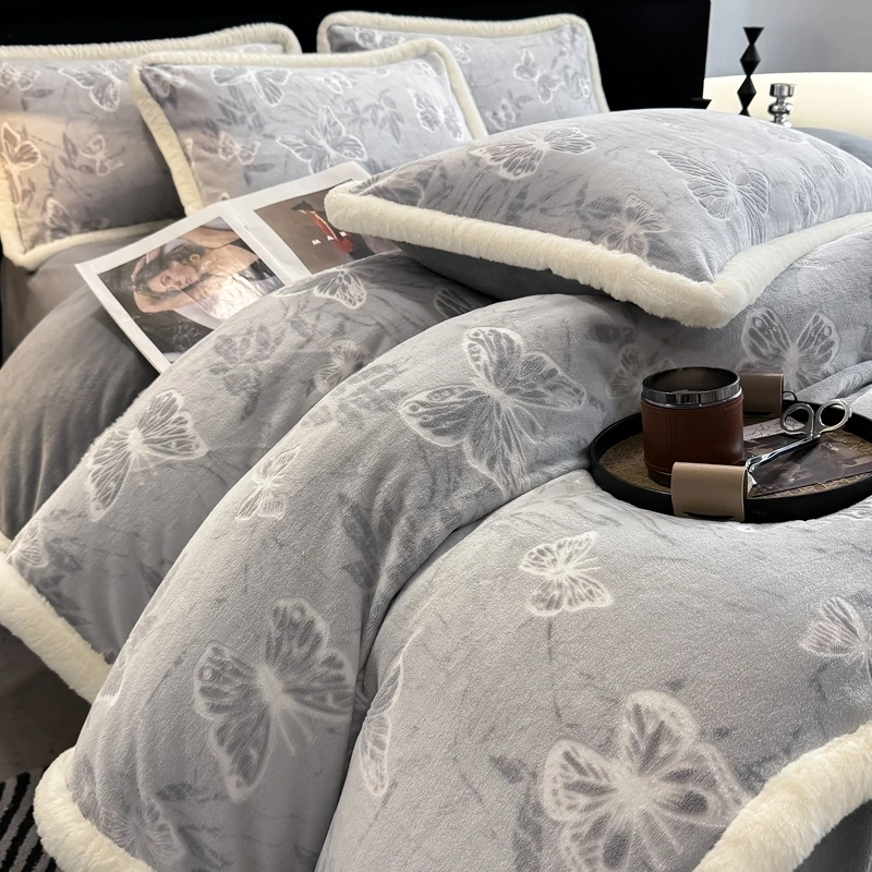 【只会卖家纺的人】板娘推荐牛奶绒“福蝶”四件套