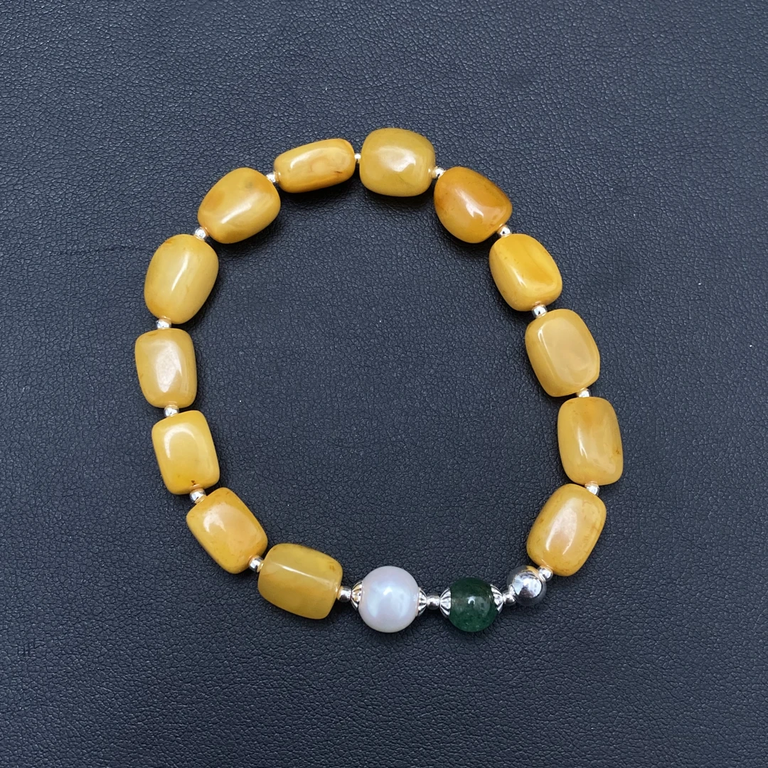 坠链均925银 DIY随形蜜多宝手链 SL00454