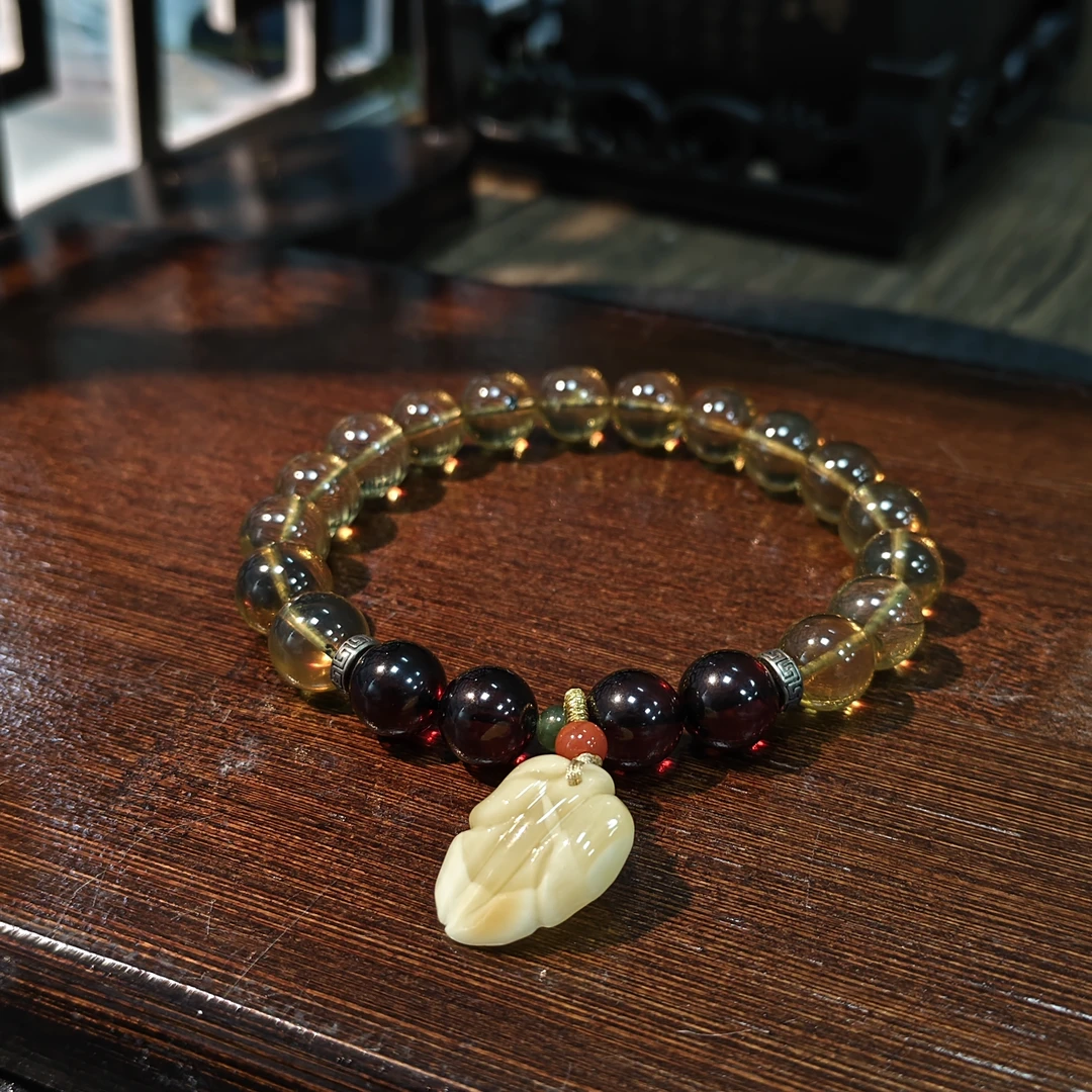 【书记甄选】原创蓝珀单圈手链 多样性发一件 约9mm  A080