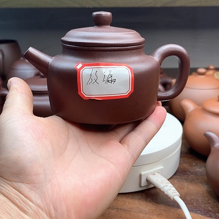 茶壶紫砂橙*单元矿龙血砂德钟190cc