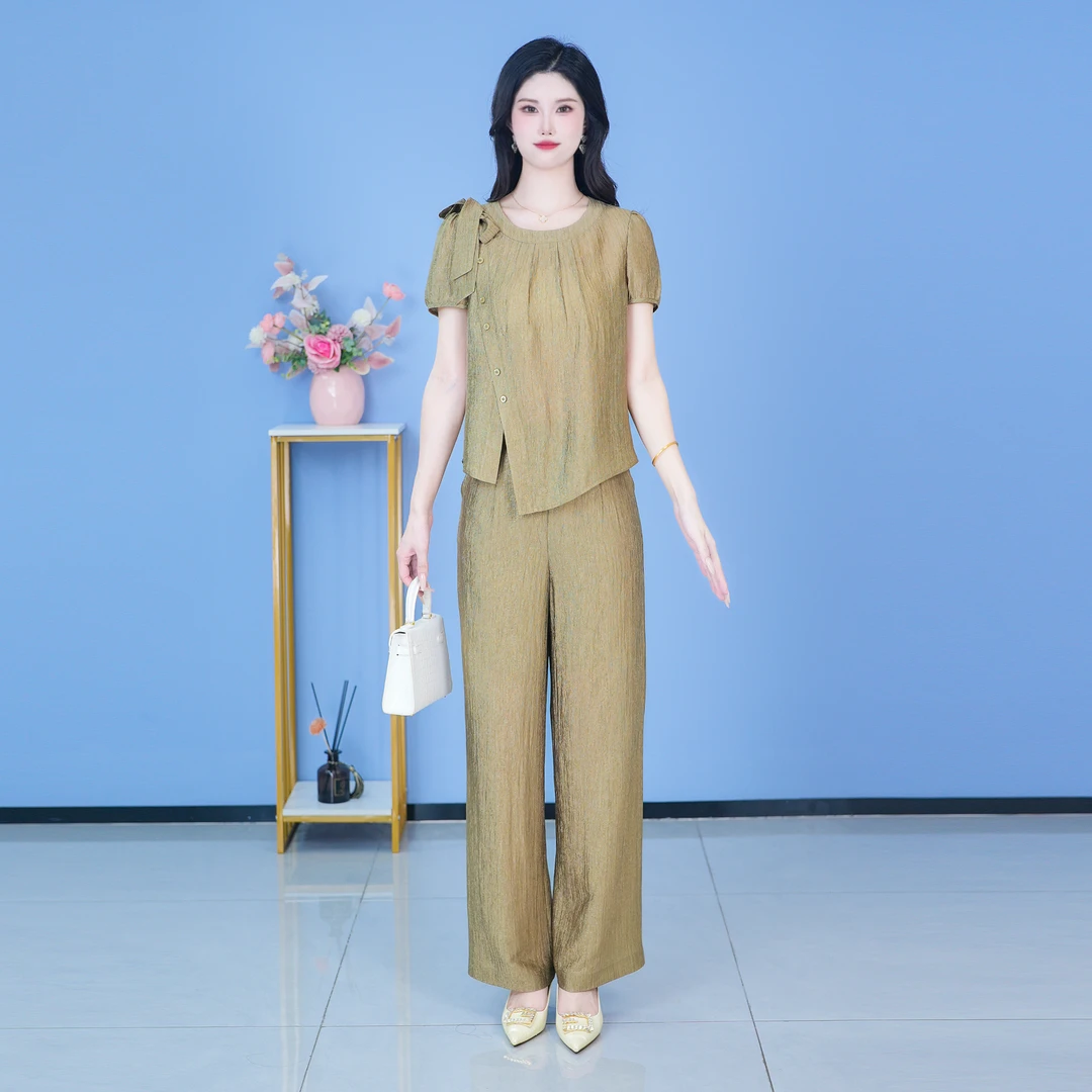 【SJYH1202】春夏新款套装两件套时尚优雅减龄洋气套装气质