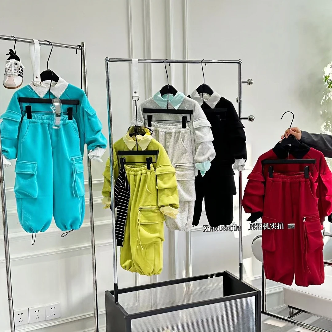 男童套装2025小宝家春季新款中大儿童时尚男女宝宝校园穿搭工装潮