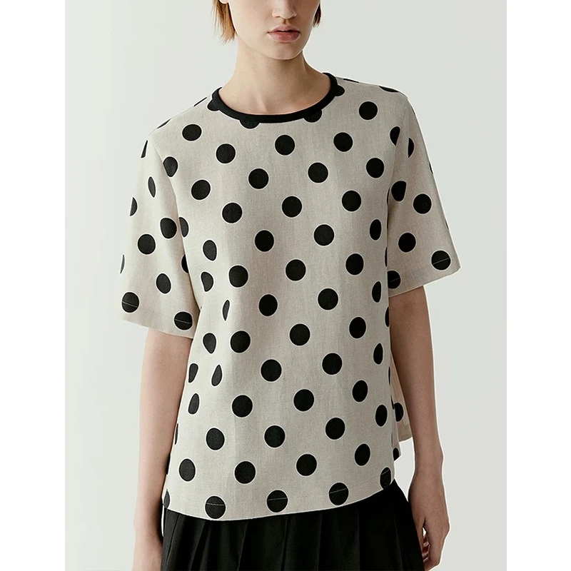 原单非市面货！“小禾斜纹亚麻”短袖原色花式上衣C685