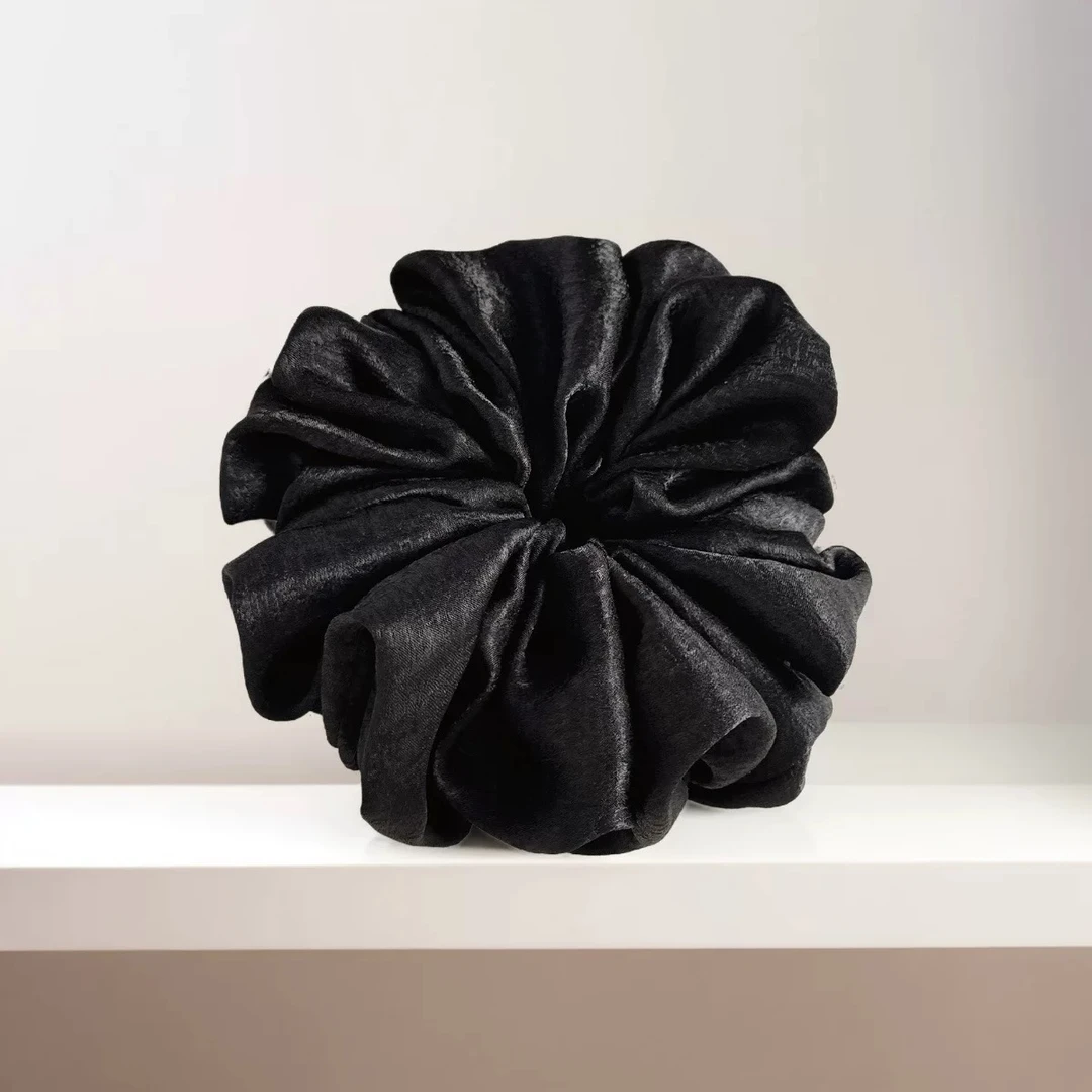 复古质感缎面超大号大肠发圈跨境亚马逊头绳高级感扎头1167