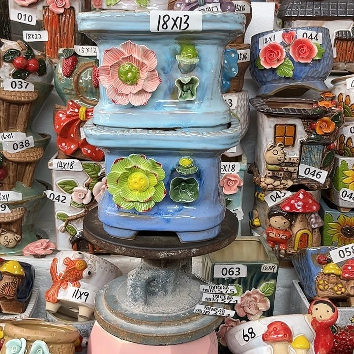 紫砂花盆粗陶材质多肉花盆