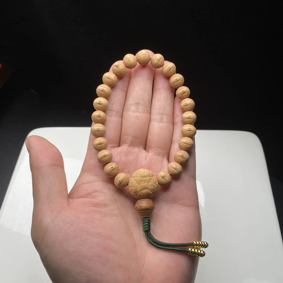 【Y0237】实心小凤眼菩提手串9mm油性密度十足精选尼泊籽