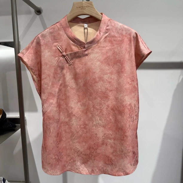 【方圆服饰】新中式立领斜襟国风女士上衣复古改良高级感小衫