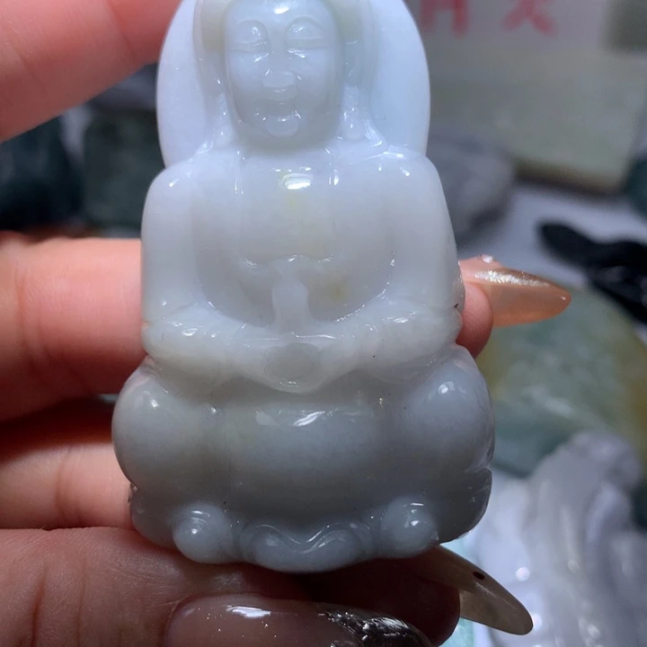 翡翠未镶嵌颈饰保真天然A货翡翠