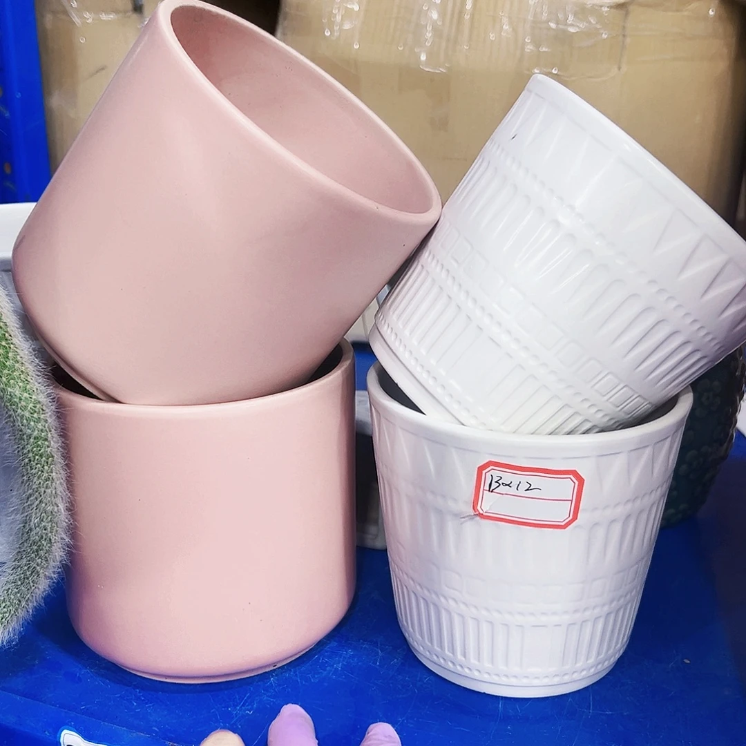 有孔外贸尾单陶瓷花盆凑单10米包邮