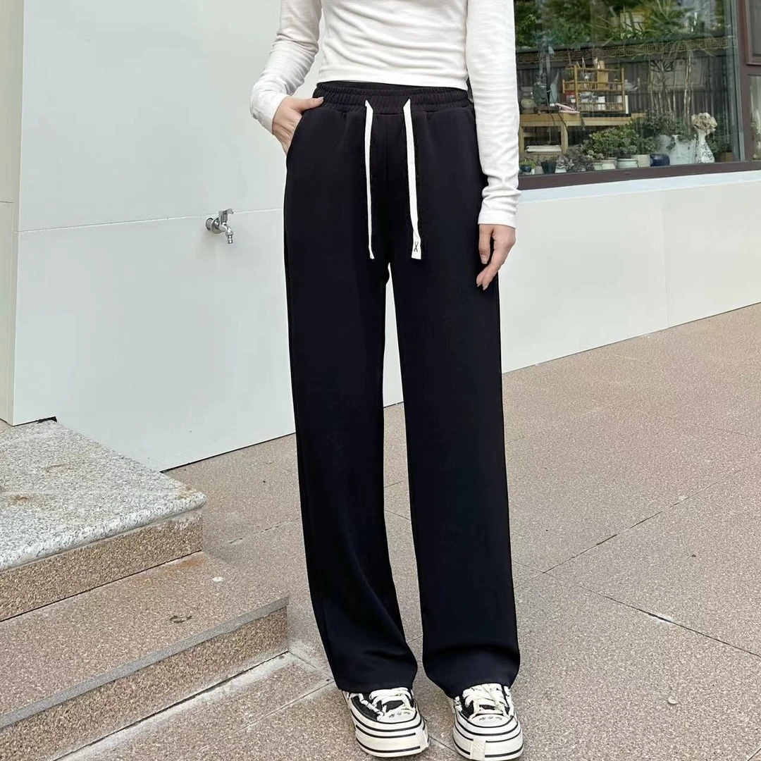 冬季新款8930大码女装阔腿裤秋冬高腰窄版阔腿裤休闲加厚妈妈裤