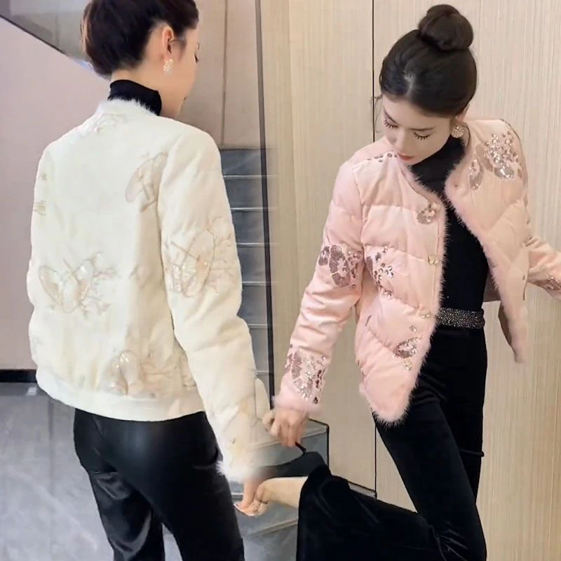 125网红同款秋冬时尚百搭夹棉外套2025新款洋气显瘦短款保暖棉服