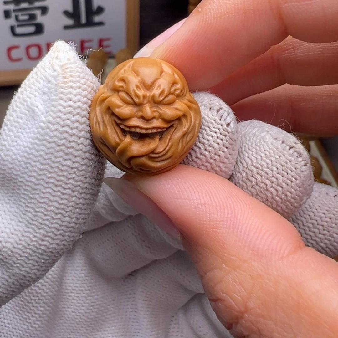 文玩核桃把件不*镶嵌款铜管18左右尺寸舔僧全品有正常封口线