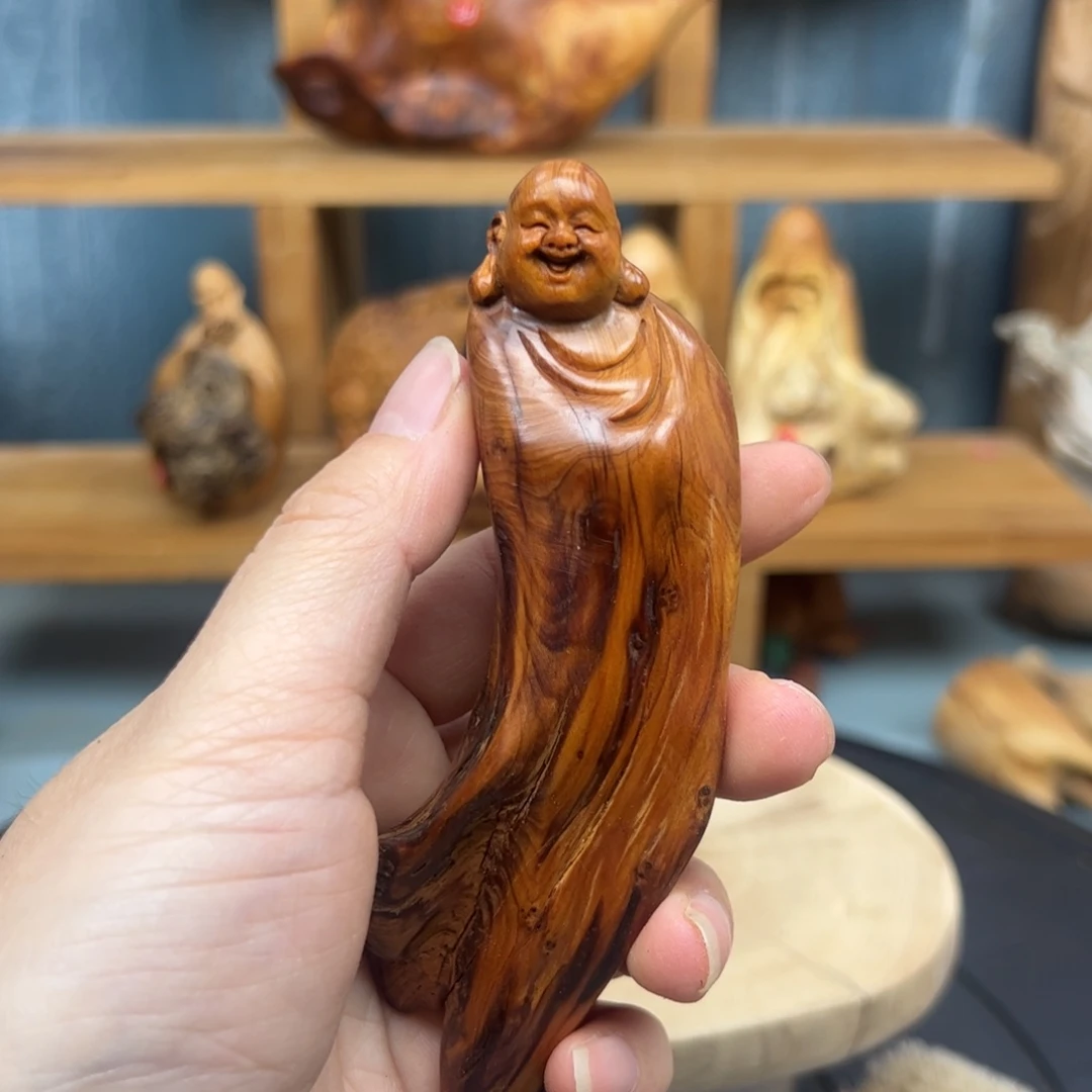 木山**光崖柏木摆件手把件