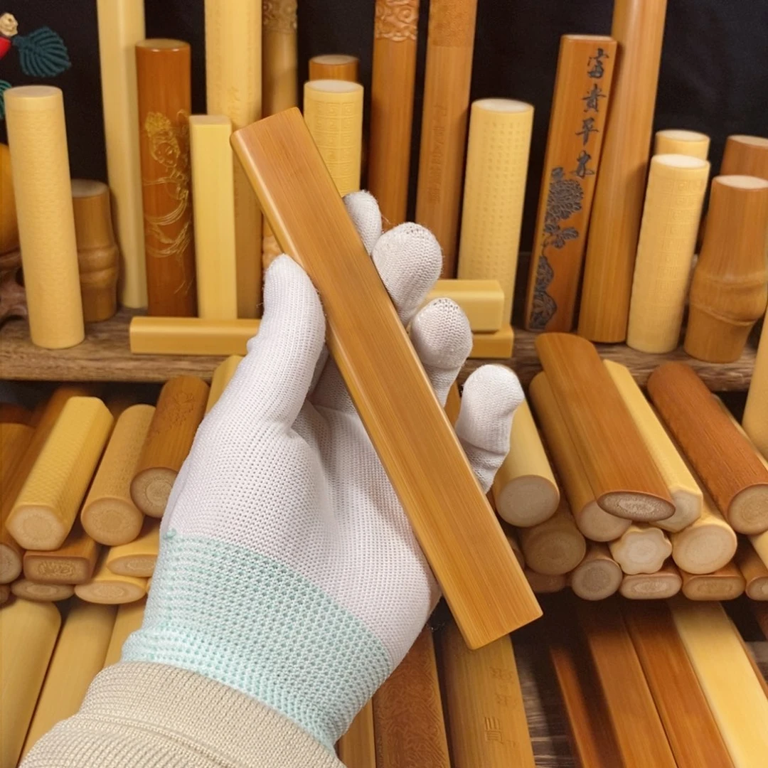 实心玉竹文玩手把件