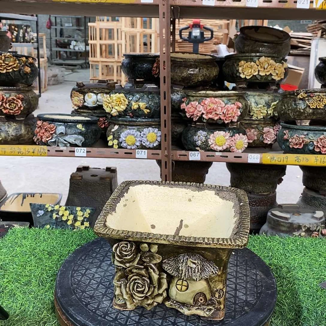 红陶青藤花器多肉花盆