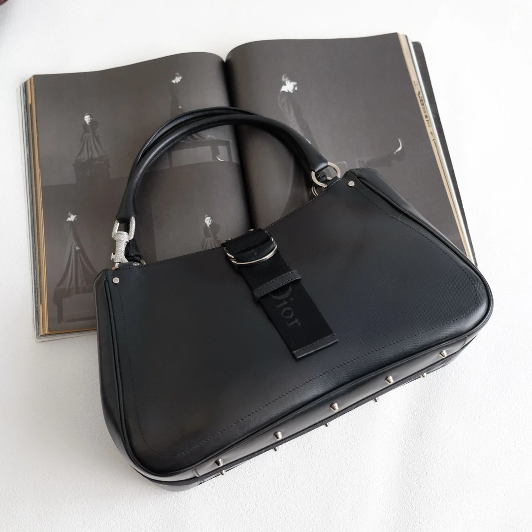 95新 DIOR/迪奥 辣辣/海盗爷龙虾钻扣单肩手提包