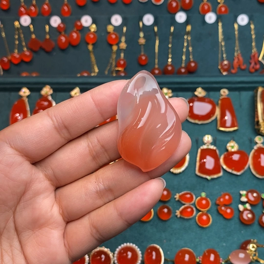 南红玛瑙冰粉裸石未镶嵌❄️****