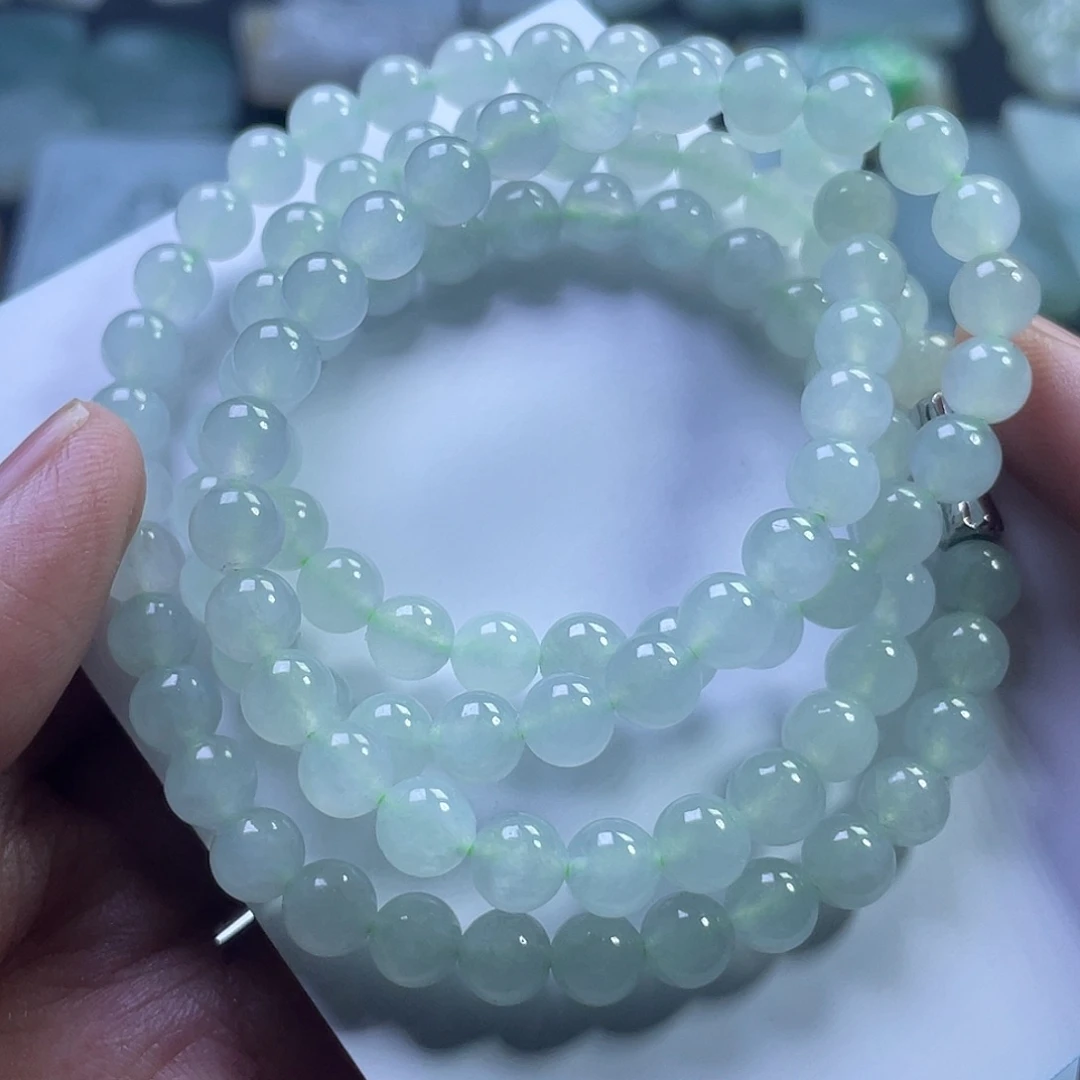 翡翠未镶嵌颈饰颈链