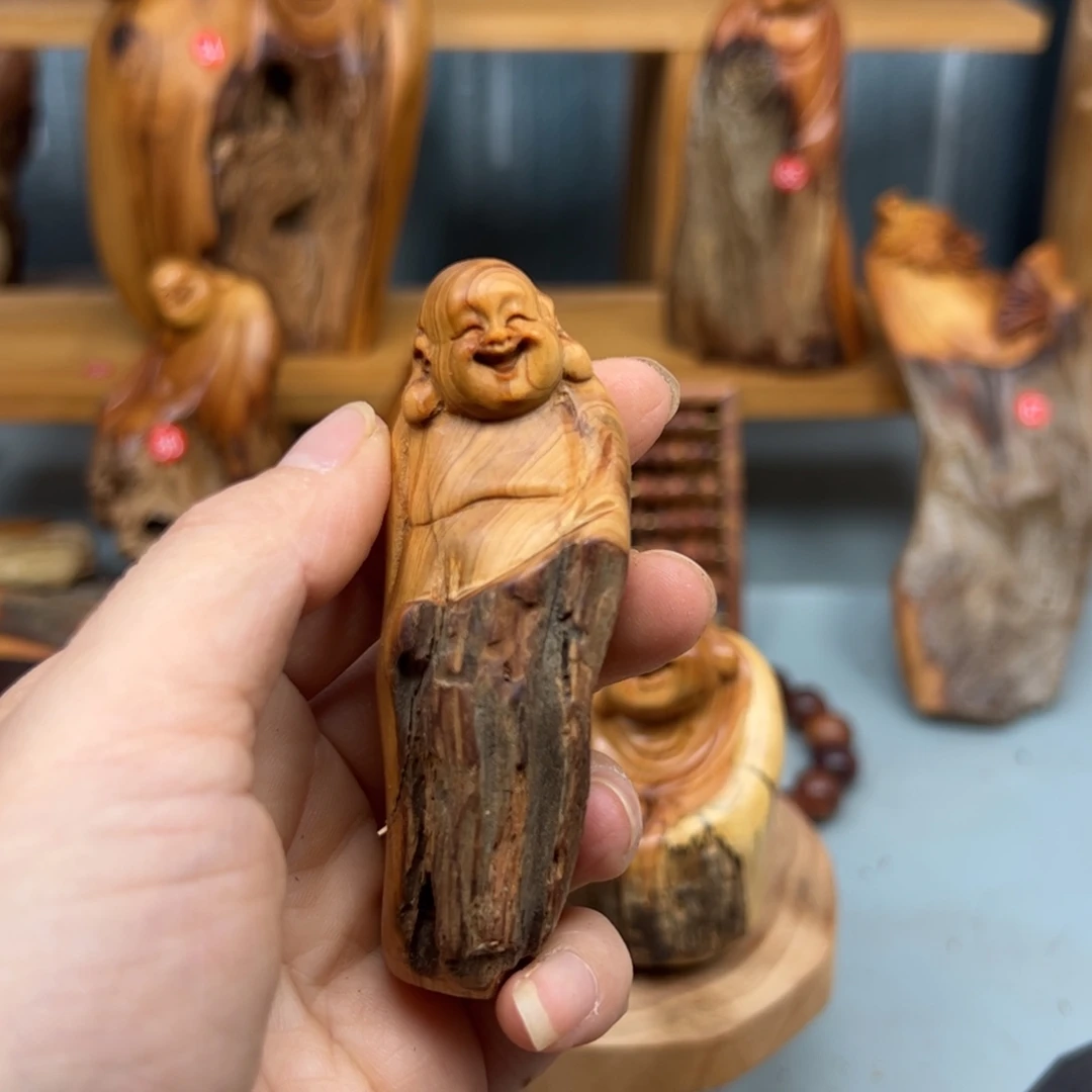 崇***洲柏木崖柏木摆件手把件，