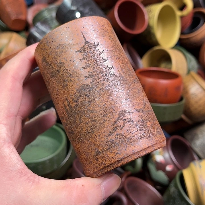 紫砂茶杯全手工紫砂主人杯