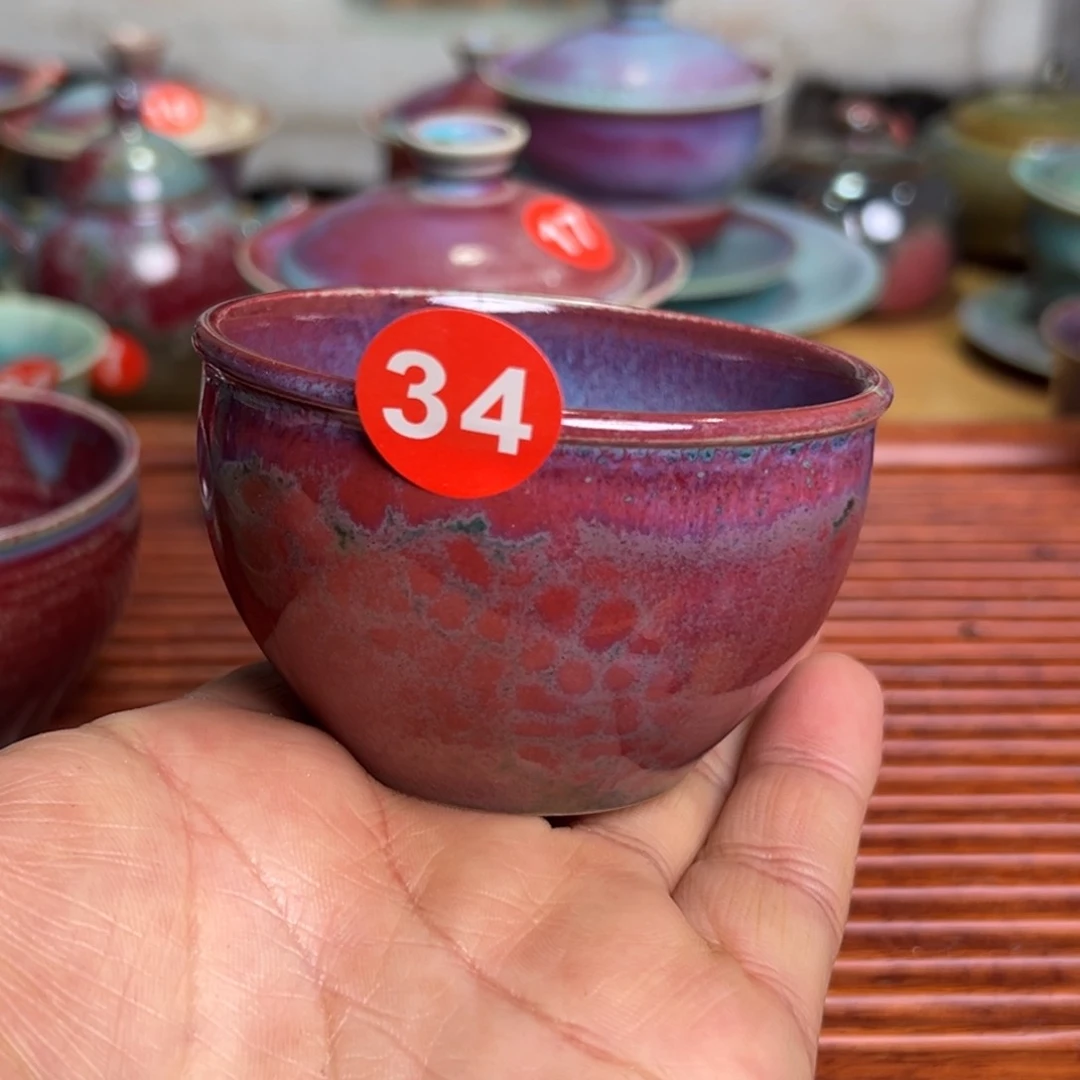 手工制作钧窑茶器