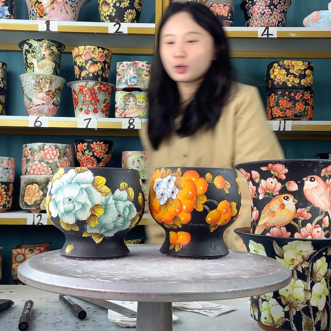 1***e陶景德镇手工花盆649