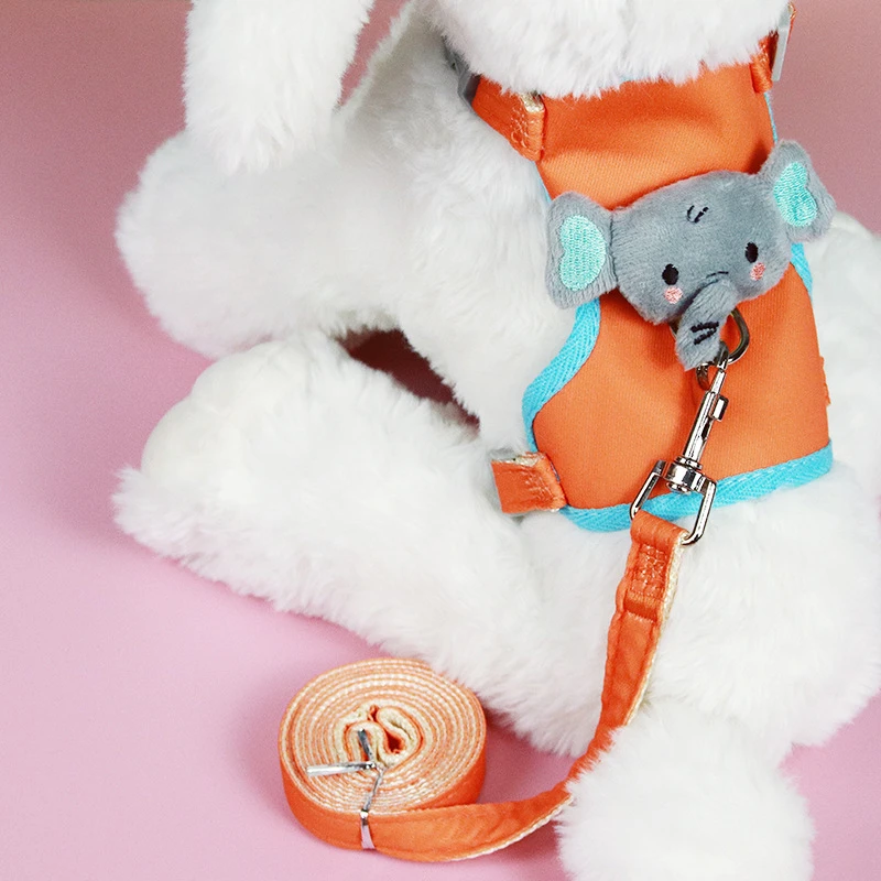 猫咪牵引绳可调节宠物牵引绳胸背带式猫咪兔子专用防挣脱猫牵引绳