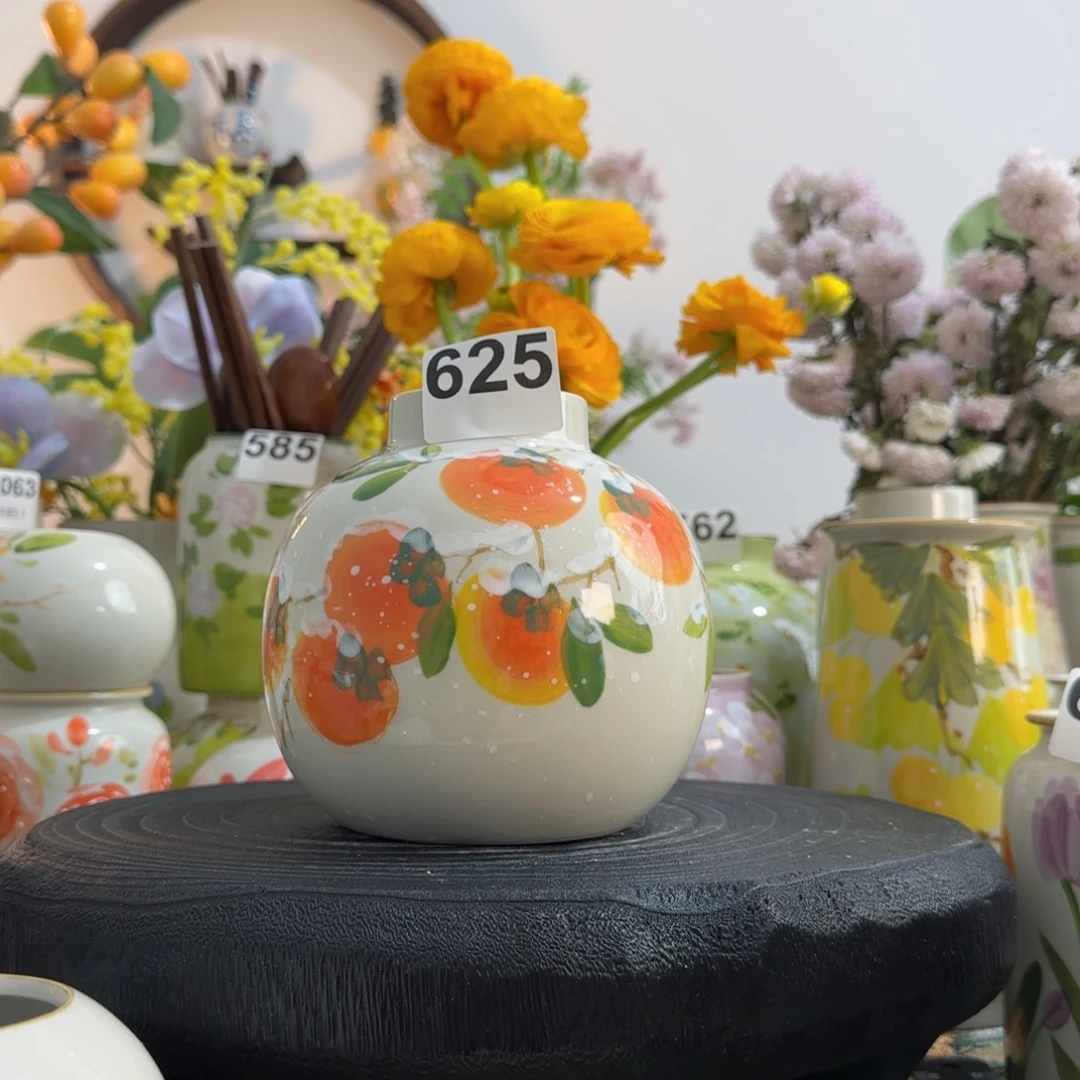 摆件景德镇手作陶瓷花瓶摆件无孔