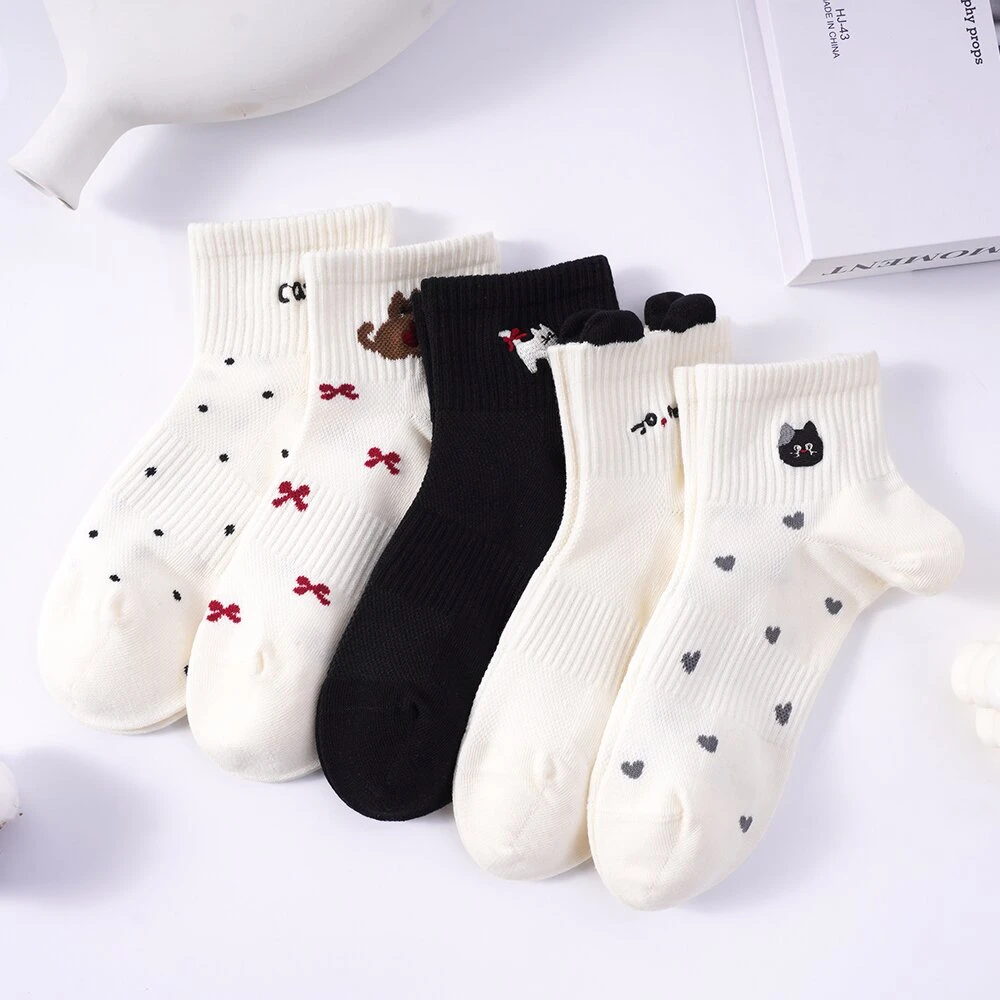 【爱心小猫】夏季女士薄款短袜网眼透气不掉跟棉袜吸汗舒适