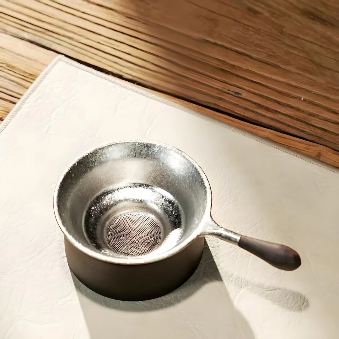 纯钛茶漏茶滤长柄滤茶器茶漏超细茶叶滤网茶隔公道杯高档过滤网
