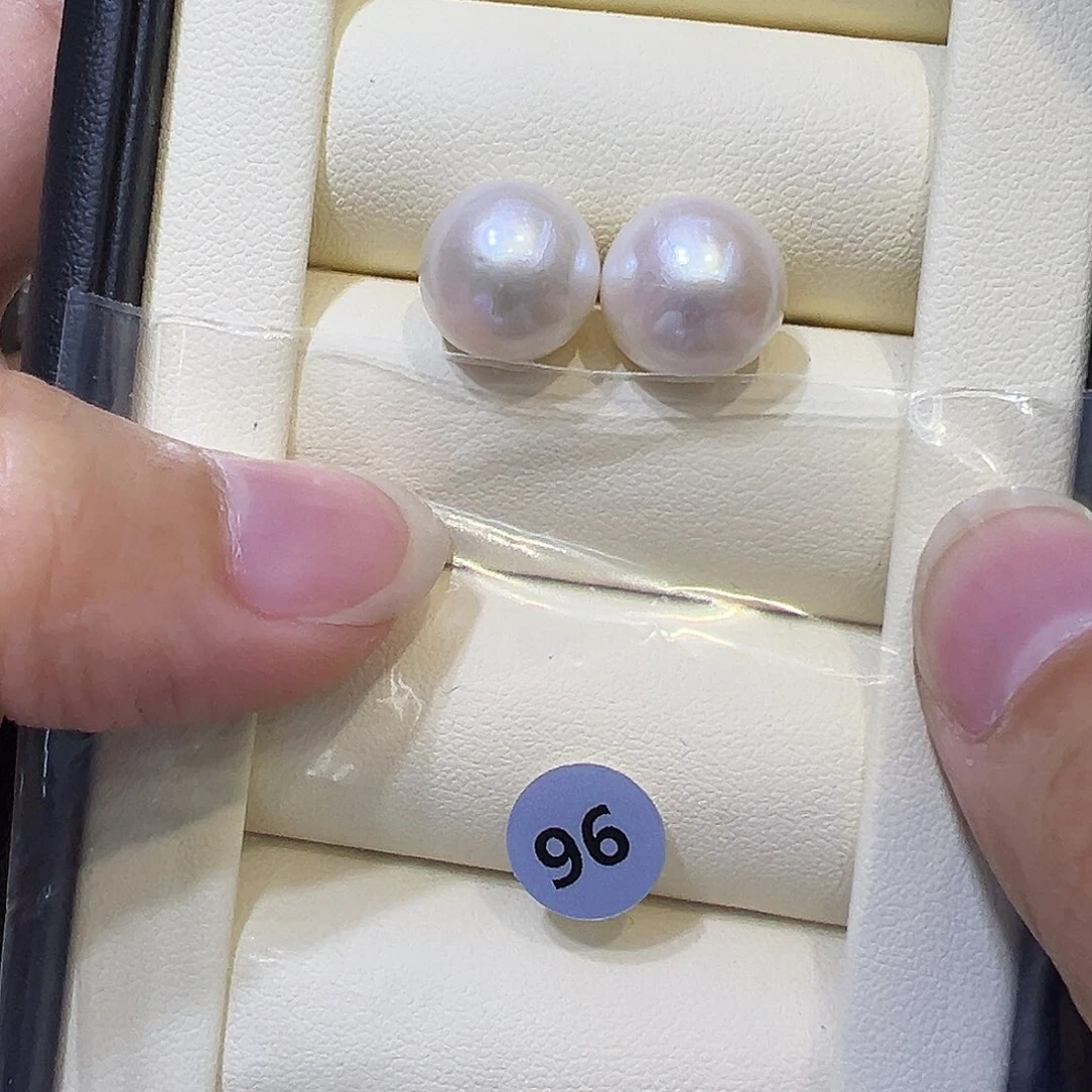 淡水珍珠耳饰银S925镶嵌