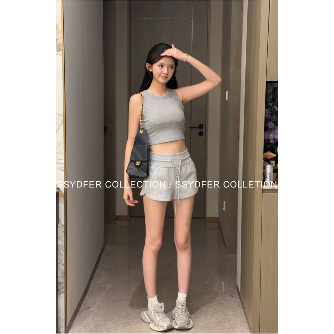 SSYDFER【背心】秋日新款百搭必备修身露脐显瘦辣妹