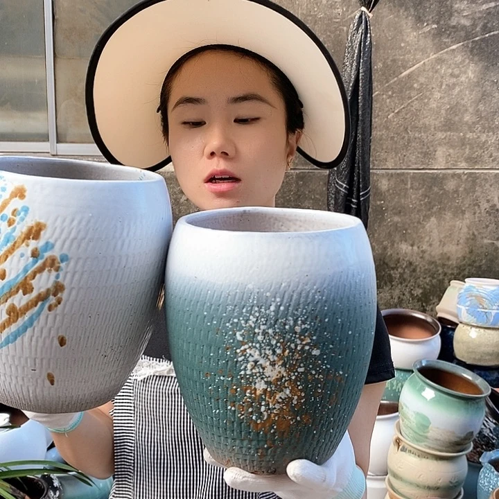 紫砂花盆正品口15高20
