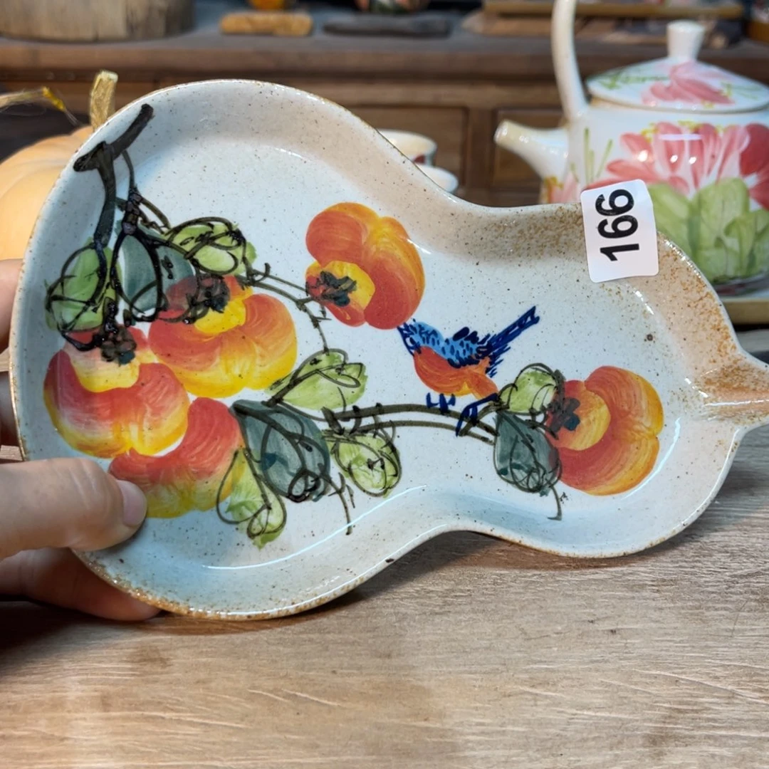壶素浅陶瓷手工手绘