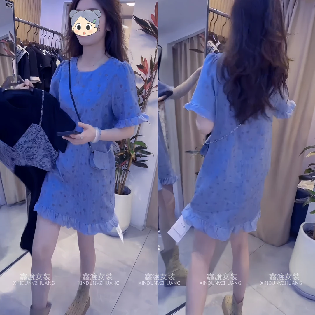 2025夏季新款时尚显瘦气质女士网红洋气连衣裙百搭款D21126