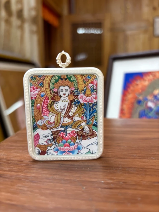 热贡纯手绘纯手工唐卡【普贤】