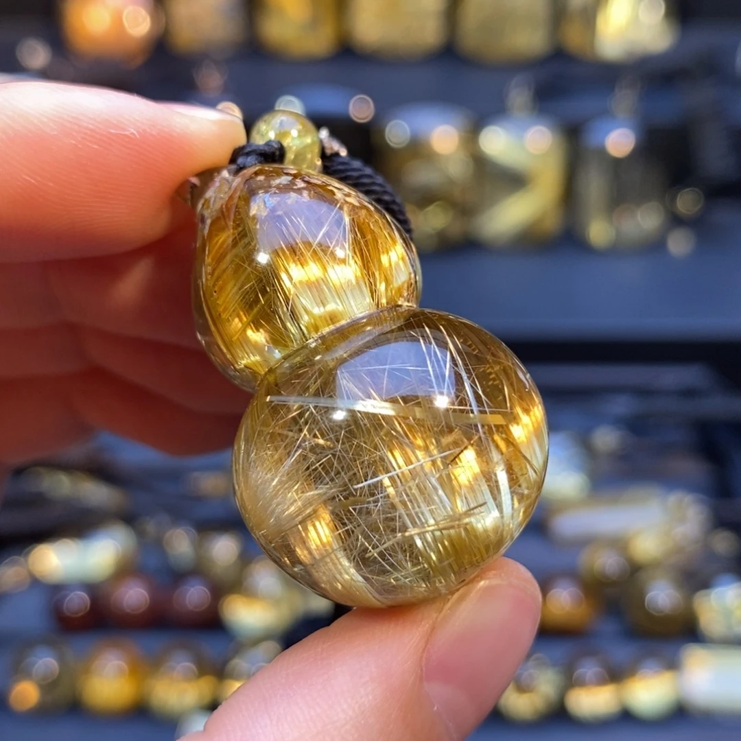 未镶嵌颈饰水晶钛晶葫芦吊坠