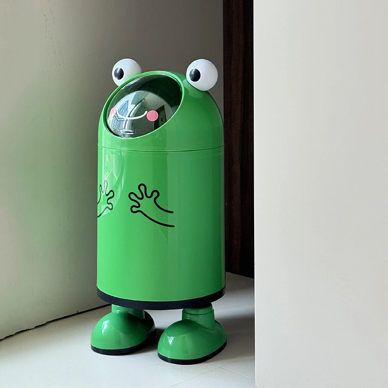 青蛙垃圾桶家用2025新款大号大容量客厅卫生间专用免弯腰可移动