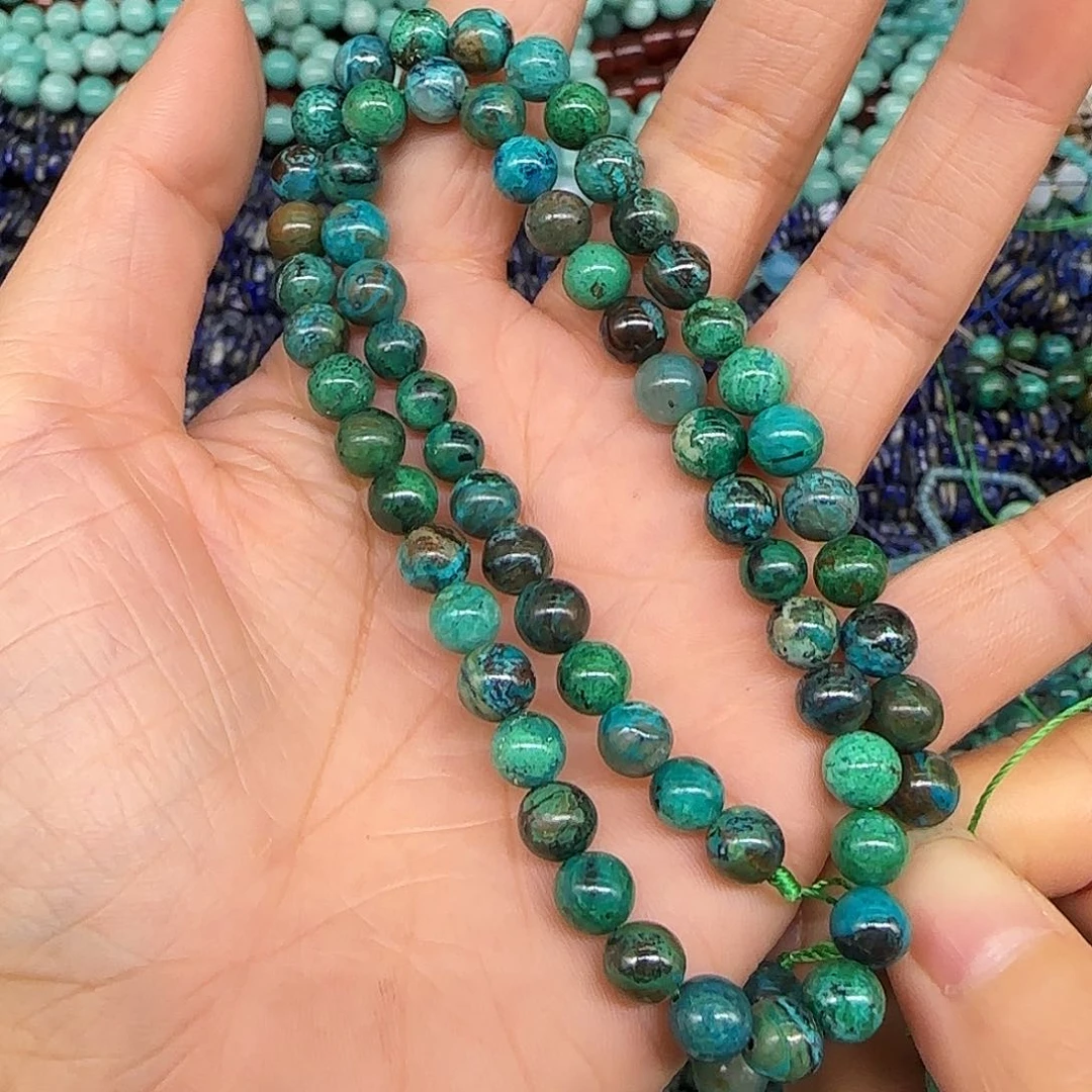 玛瑙/玉髓合金珠宝半成品凤凰石6mm一条