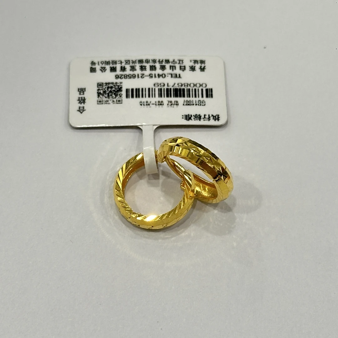 足金耳扣5G工艺闪亮好看精致气质卡14.5